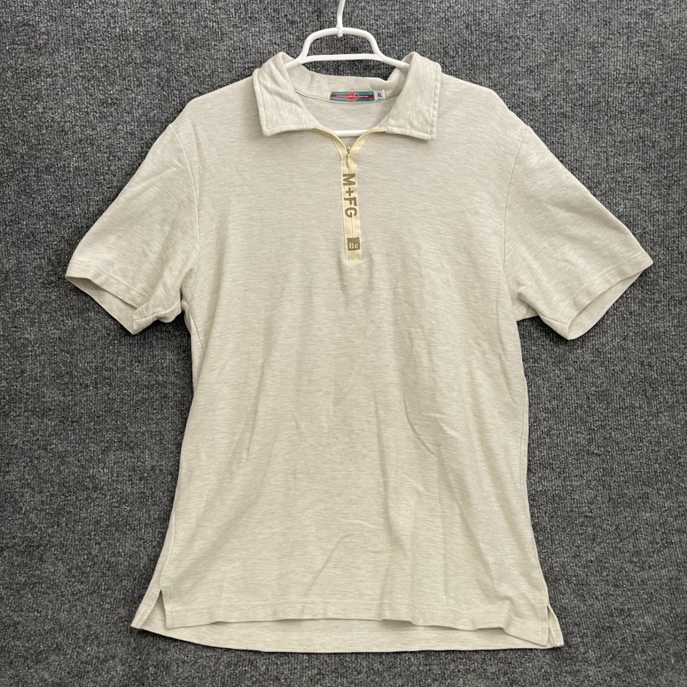 Marithé + François Girbaud (M+FG) Vintage Cotton Shirt Mens Sz XL Zipper Polo